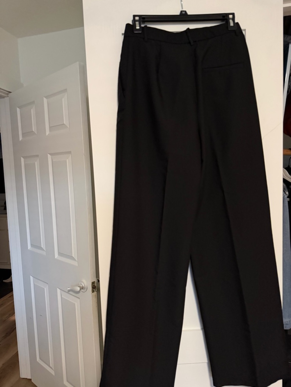 Zara Black Wide-Leg High-Rise Trousers - Picture 2 of 3